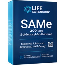 Life Extension SAMe (S-Adenosyl-Methionine) 200 mg, 30 enteric coated tablets
